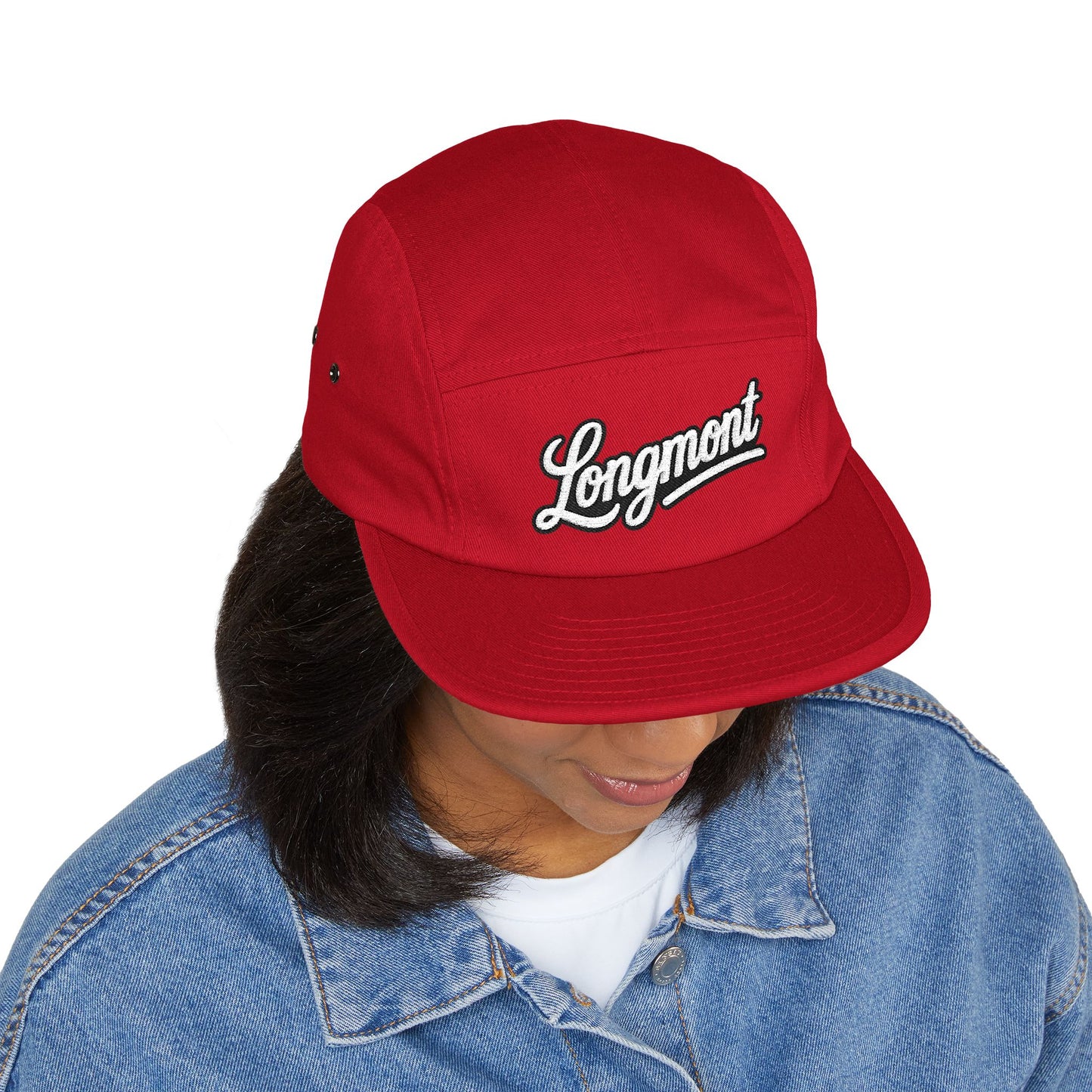 Unisex Black 5-Panel Cap (Longmont)