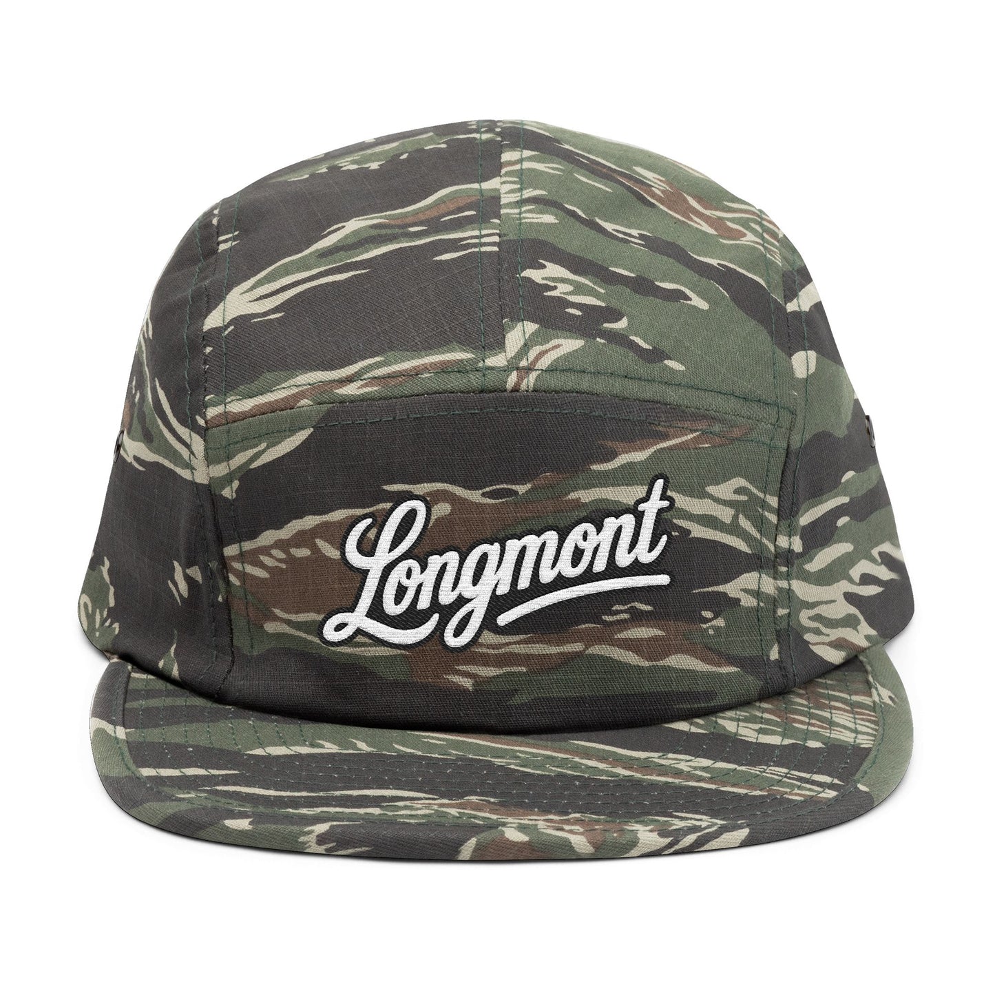 Unisex Black 5-Panel Cap (Longmont)