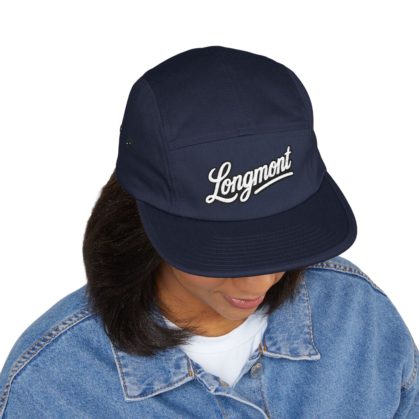 Unisex Black 5-Panel Cap (Longmont)