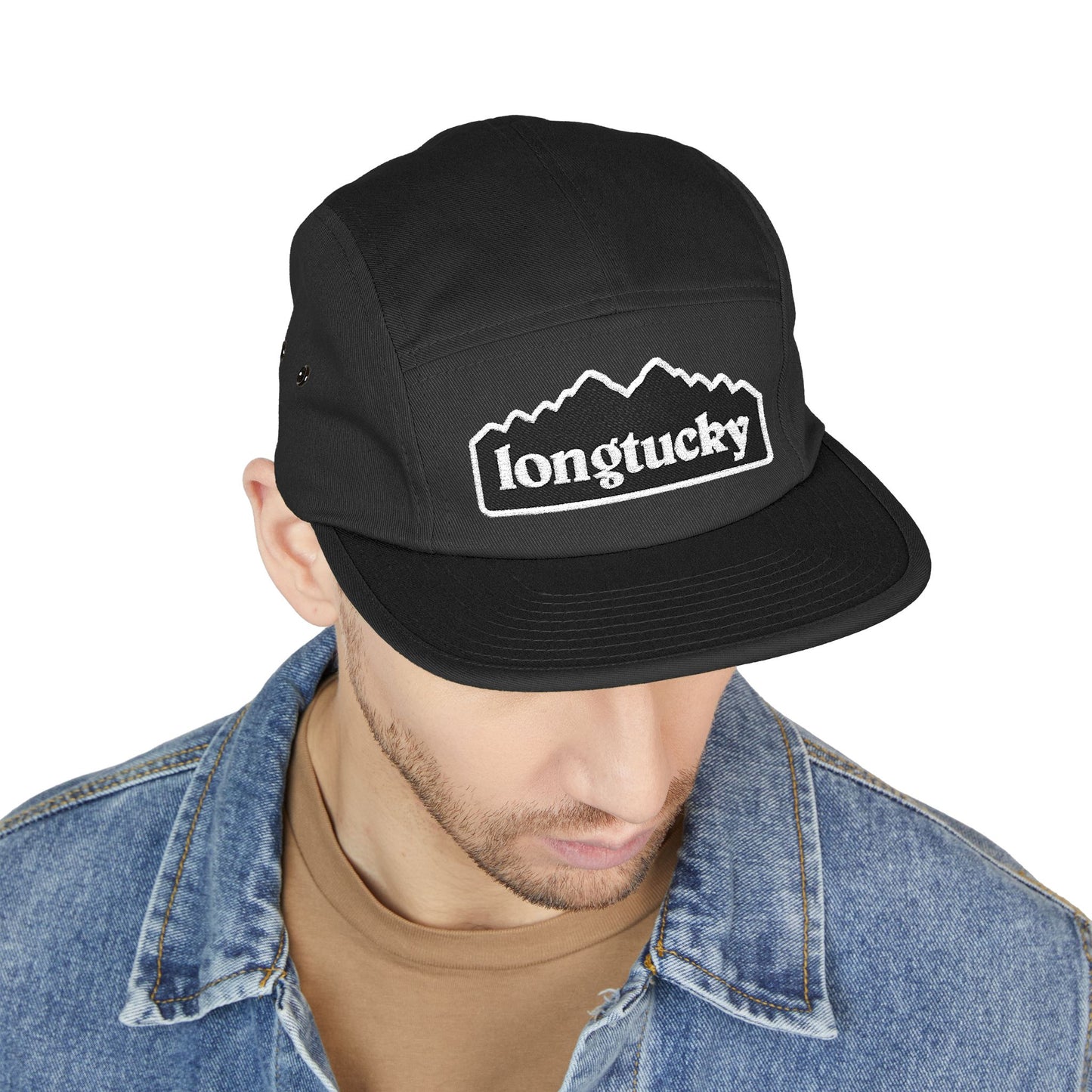 Unisex Black 5-Panel Cap