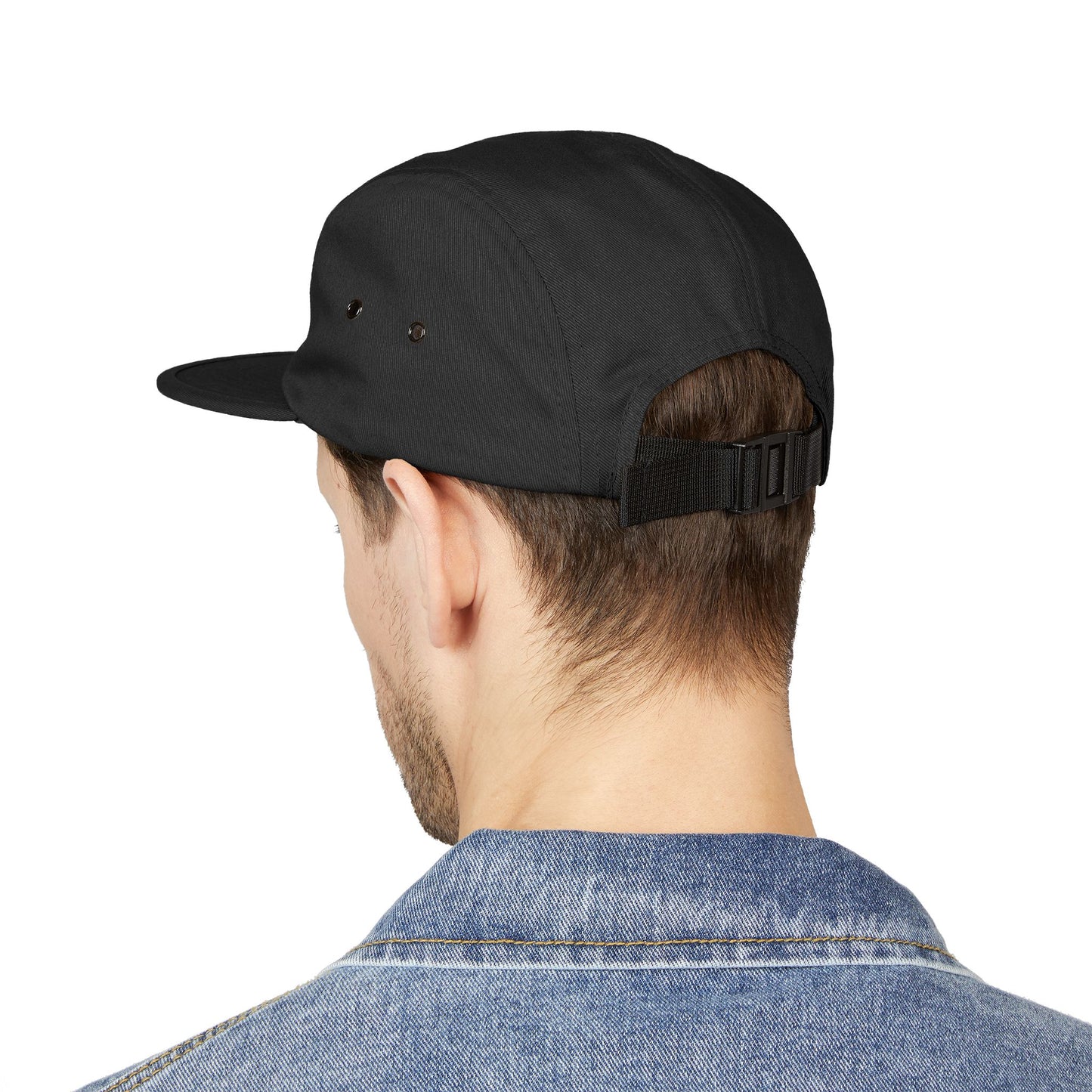 Unisex Black 5-Panel Cap (Longmont)