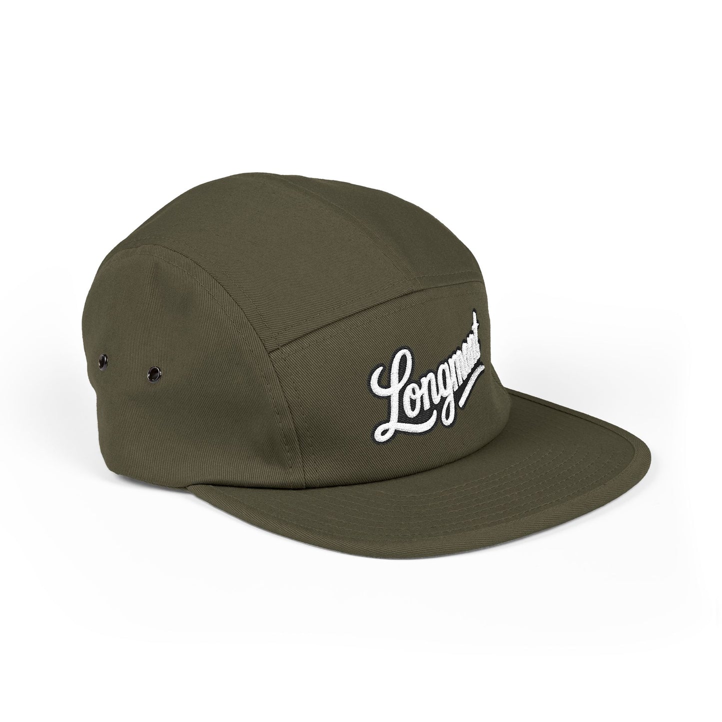 Unisex Black 5-Panel Cap (Longmont)
